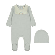 Gingham Bib Footie Set
