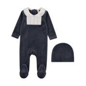 Embroidered Collar Footie Set