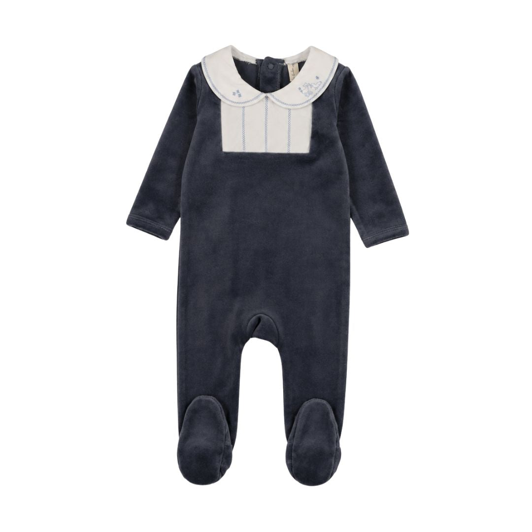 Embroidered Collar Footie
