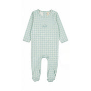 Checkered Embroidered Footie