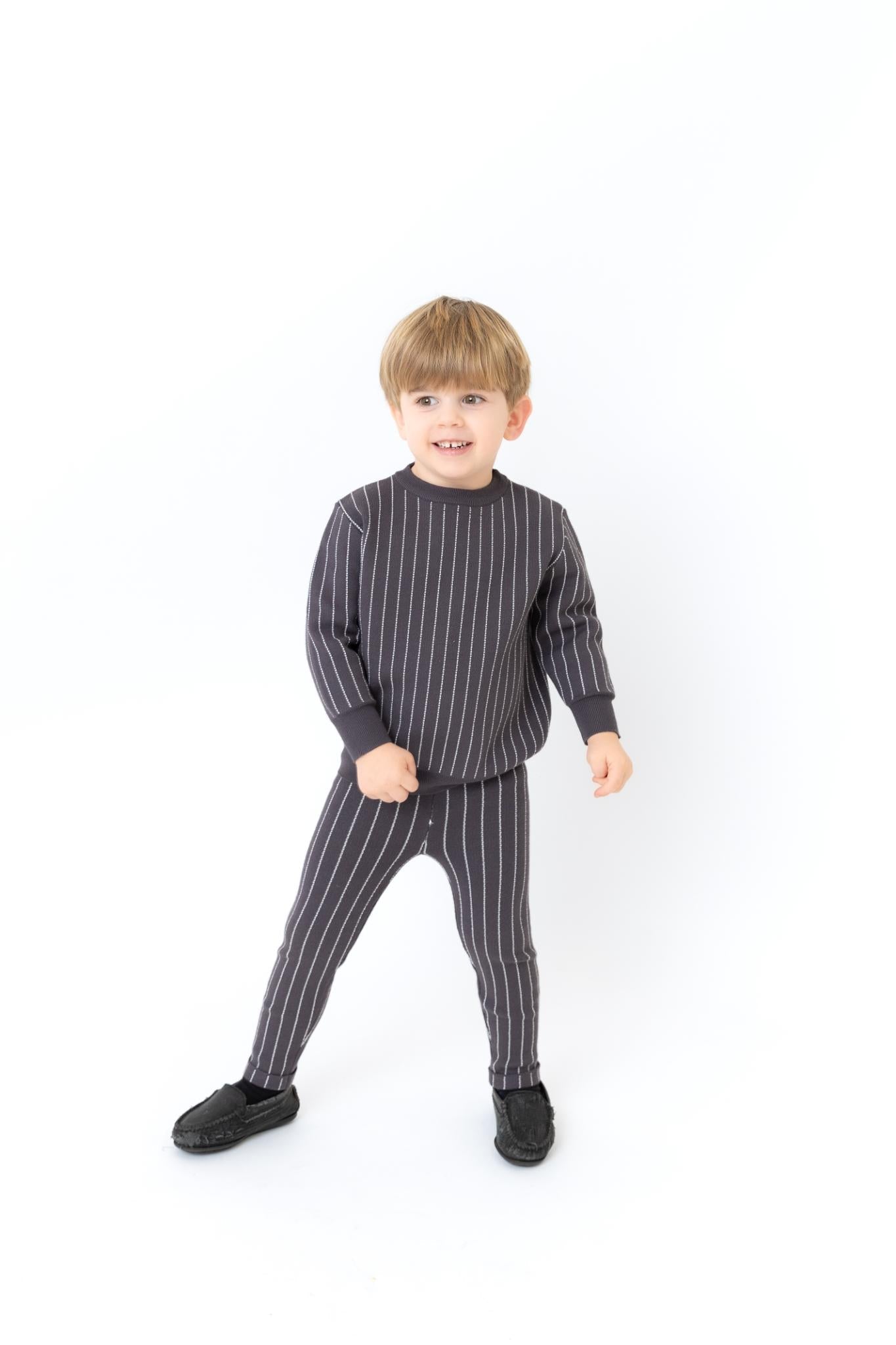 Pin Striped Knit Set