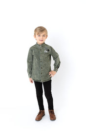 Crochet Denim Shirt - Boys