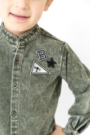 Crochet Denim Shirt - Boys
