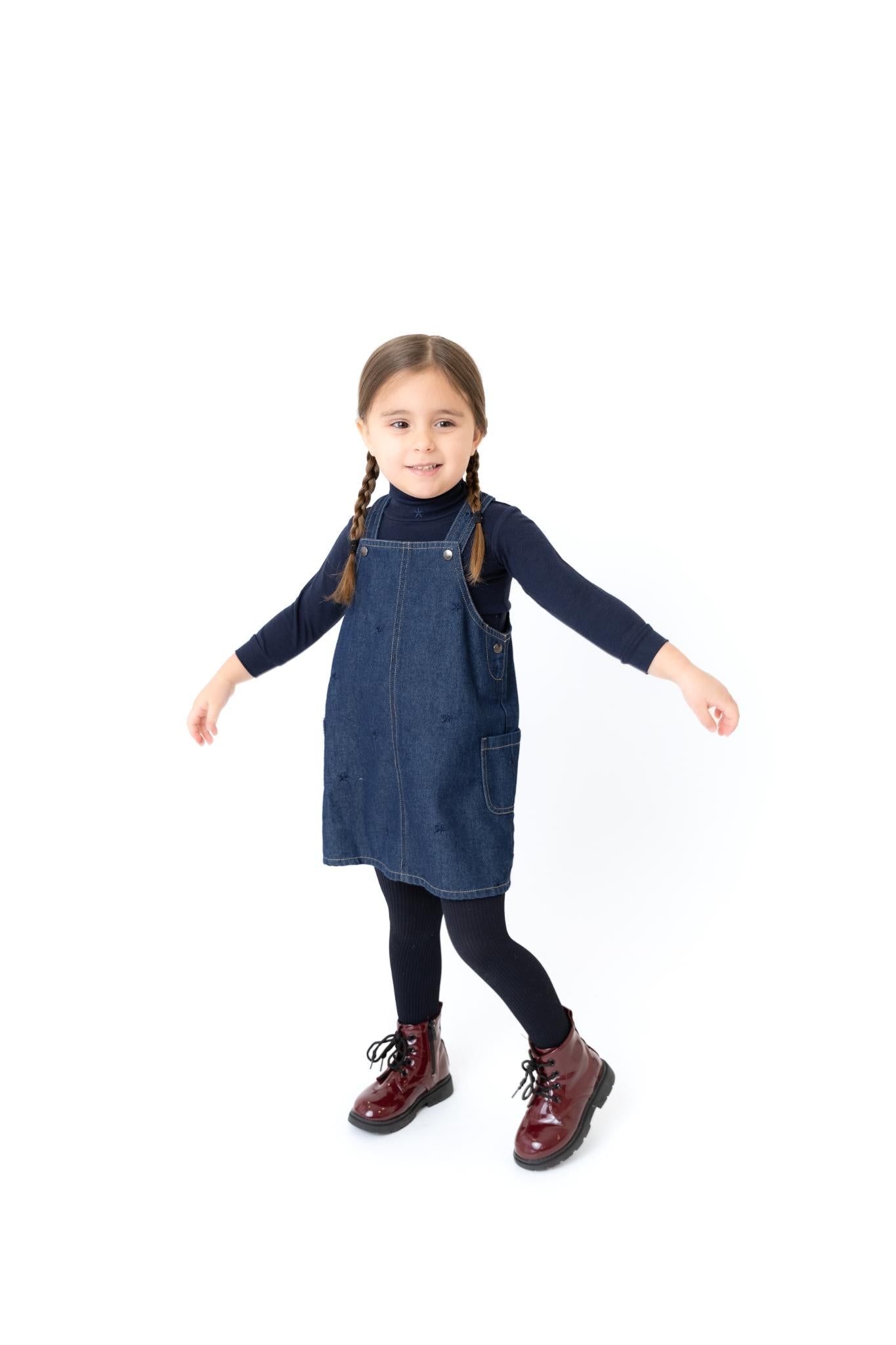 Printed Heart Denim Jumper
