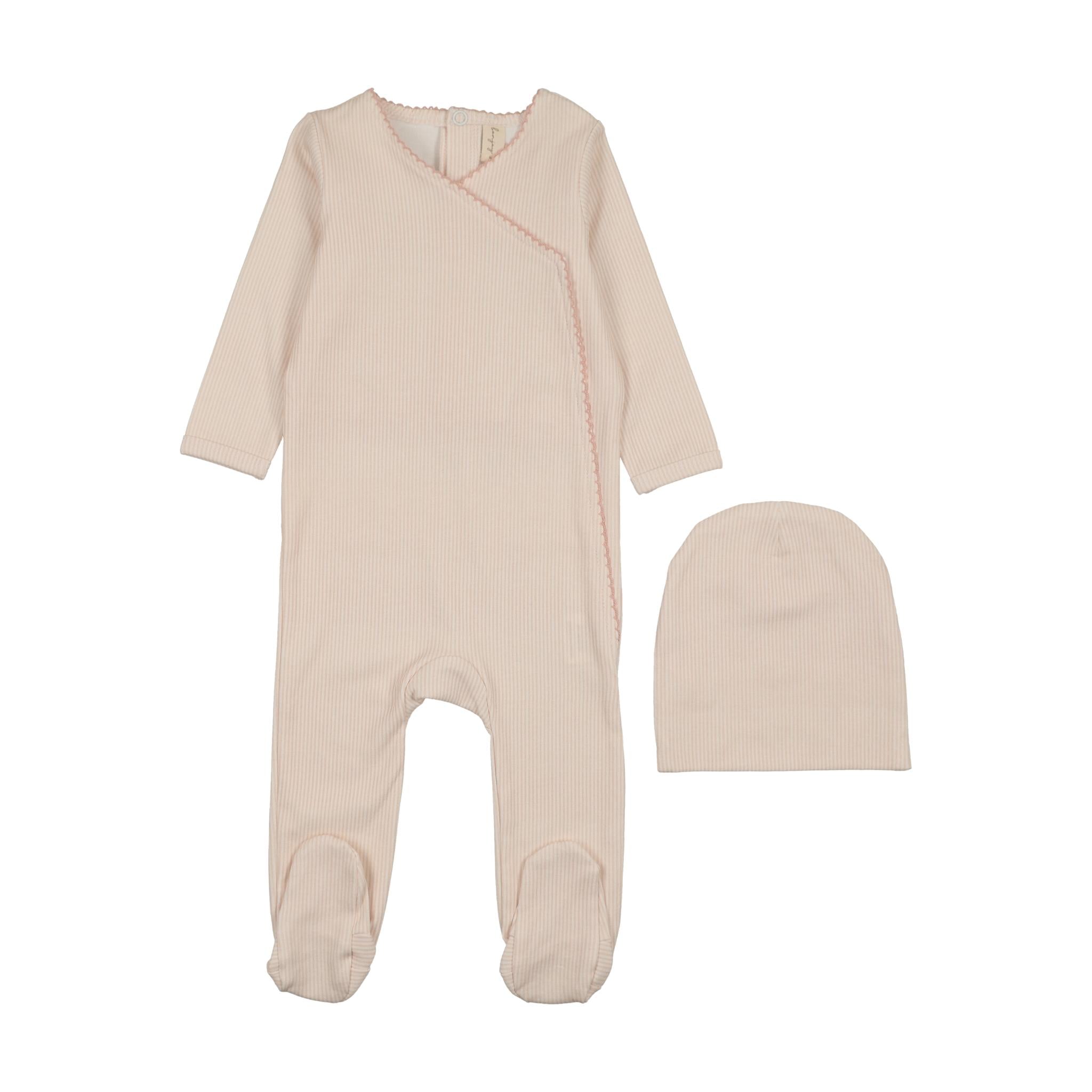 Pinstriped Wrap Footie Set