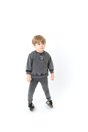Black Wash Sweatset - Boys