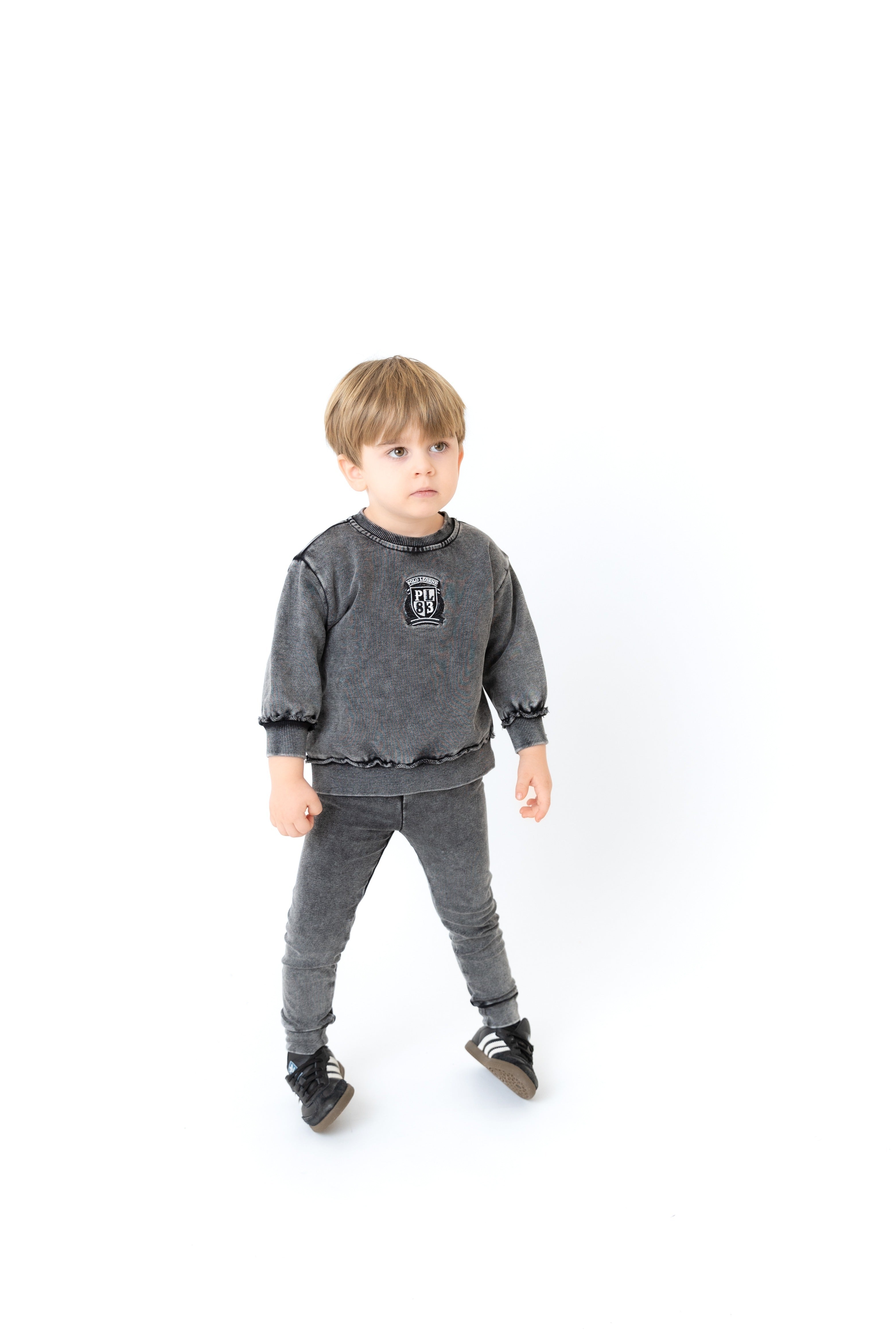 Black Wash Sweatset - Boys