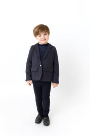 Knit Pinstripe Blazer