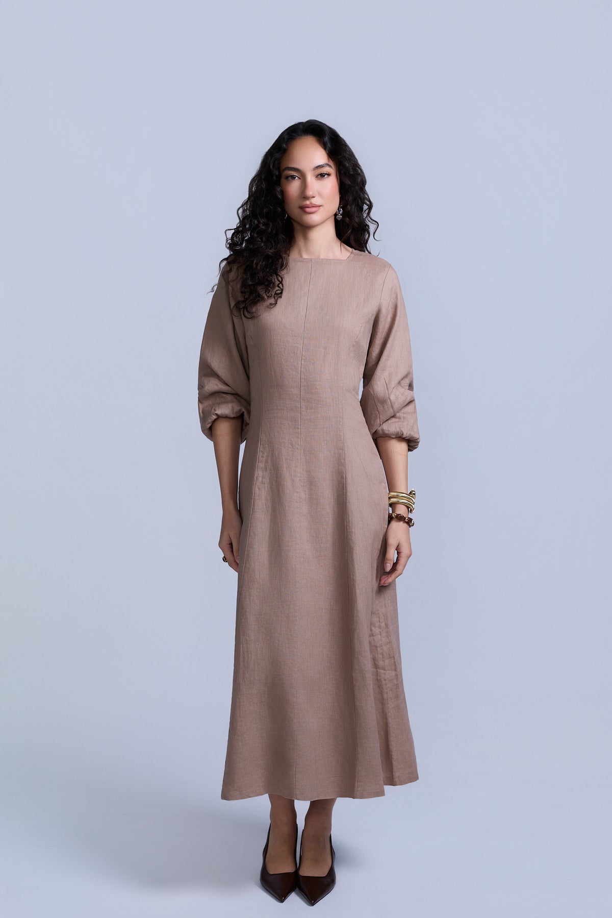 Linen Dress Tan