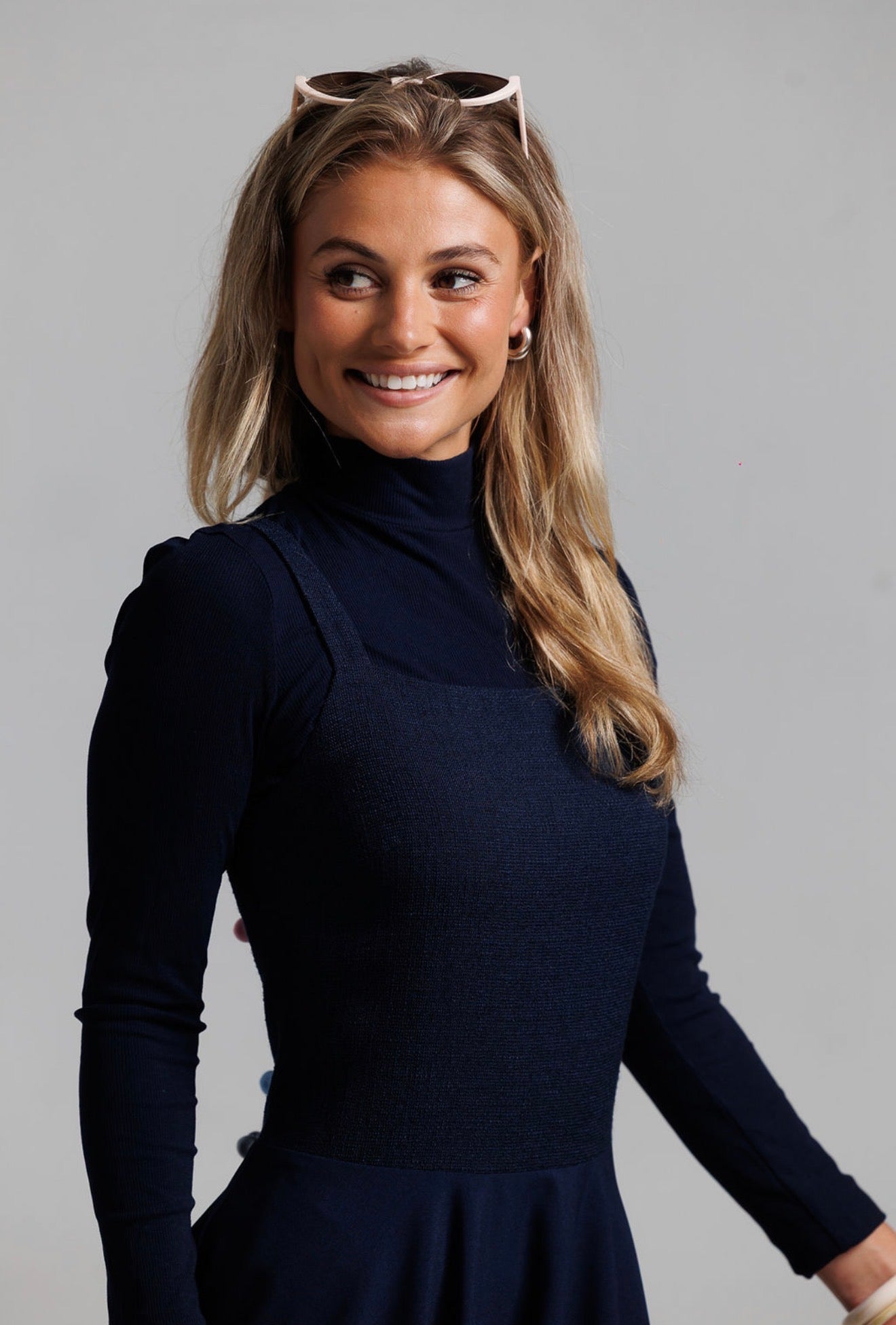 Tweed Jumper - Navy