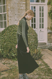 Front and Back Colour Contrast High Neck Top