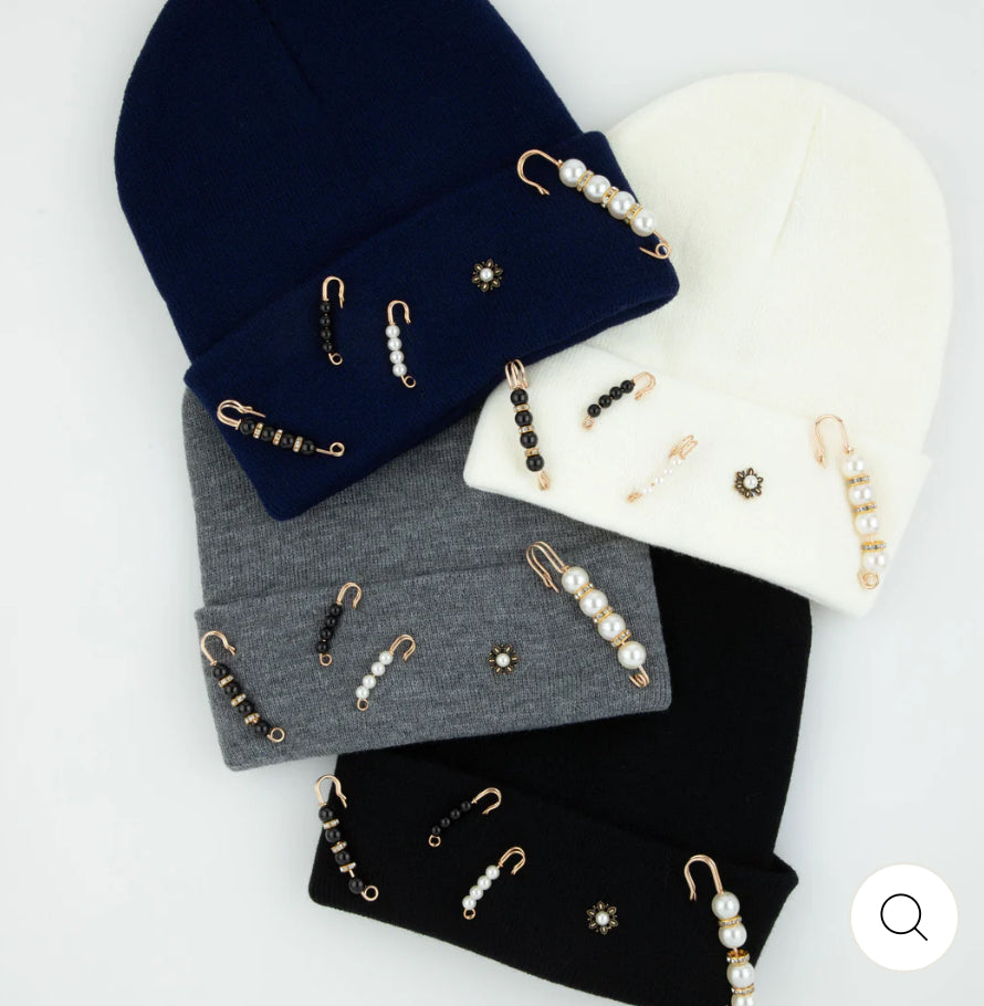The Pearl Pin Beanie - by Cami