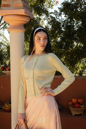Abstract Satin Aline Skirt with Seam Detail