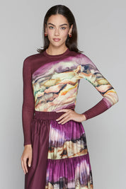 Wells Sweater in Merlot Ombre
