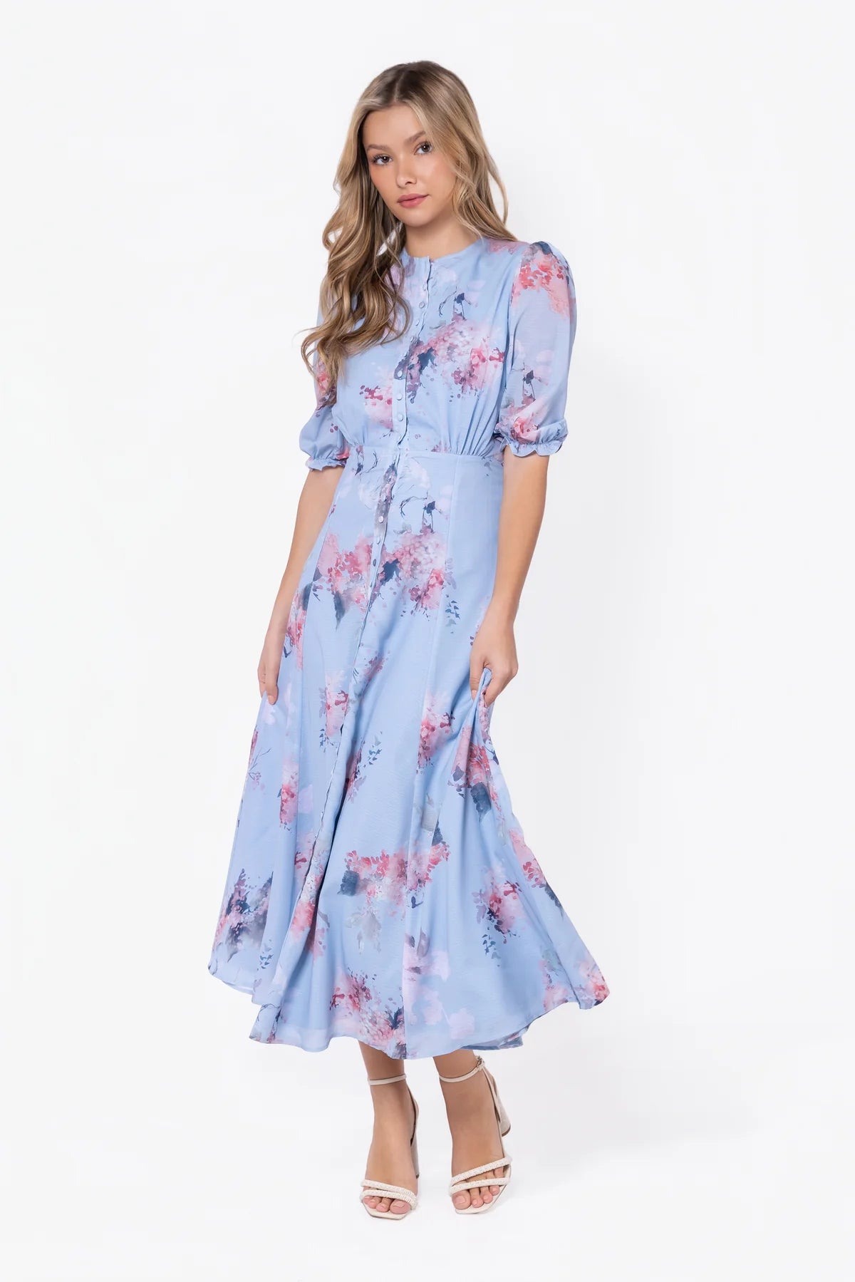 Lana Dress (Blue Pattern)