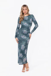 Alia Dress (Green Flower)