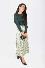 Sylvie Skirt (Green Flower)
