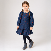 Printed Heart Denim Dress