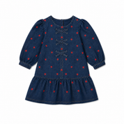 Printed Heart Denim Dress