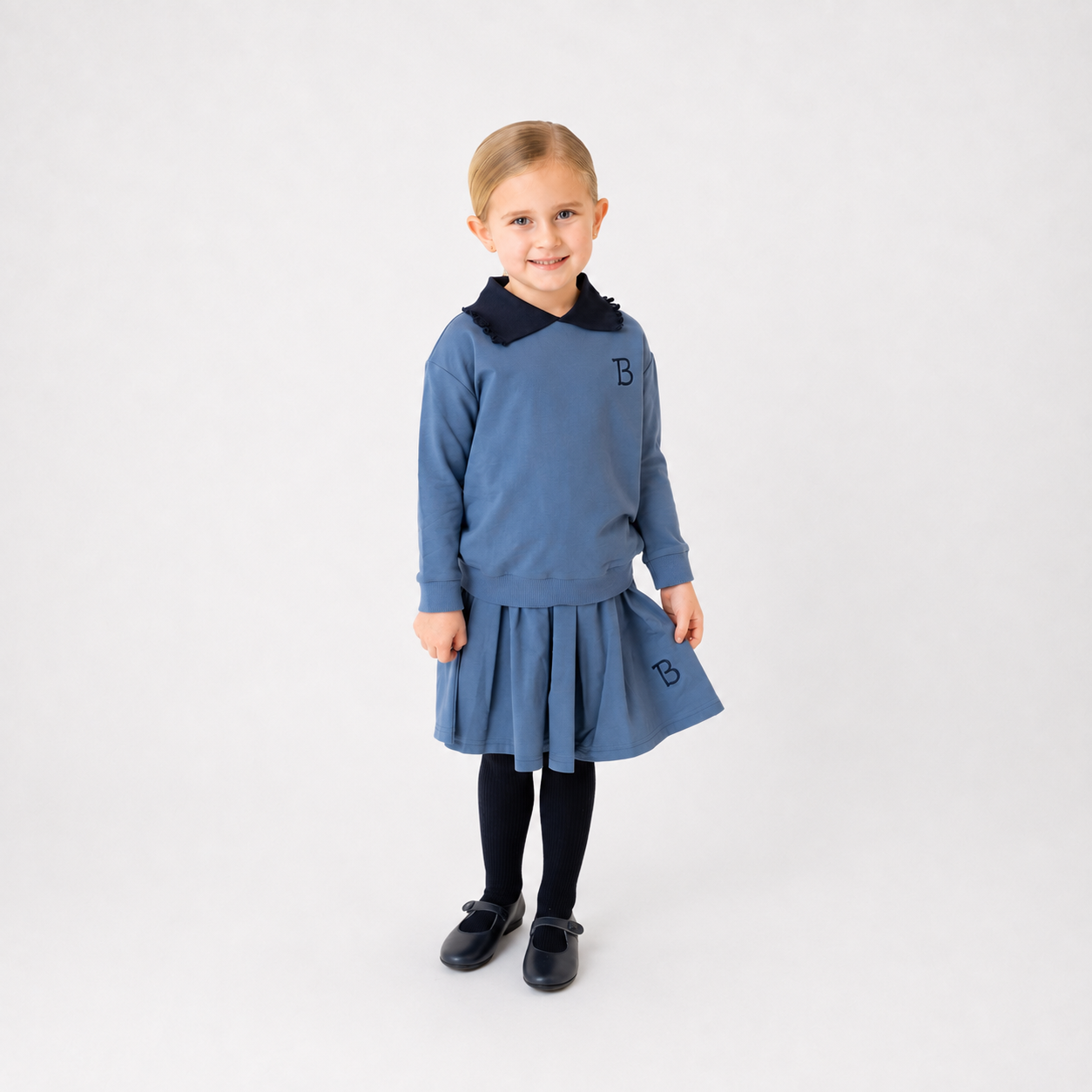 Sailor Collar Sweatshirt - Girls