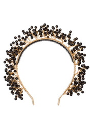Baby's Breath Royal Headband - Black Pearl