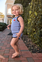 Heart Play Baby Tank Set Royal Blue