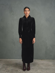 Velour Tie Dress