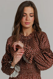 Polkadot Satin Smock dress