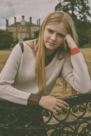 Colour Block V-Neck Top