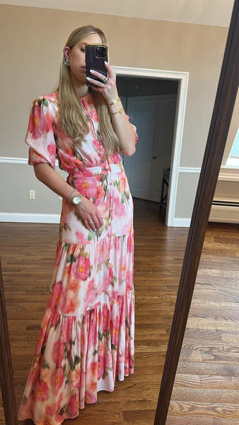 Third Tiered Dress-Print