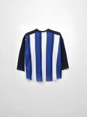 Mix Stripe Boxy Tee-Cobalt/Navy