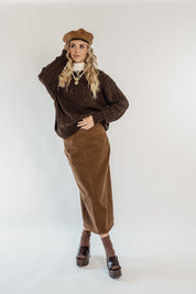 HORSEBIT DETAIL DENIM SKIRT