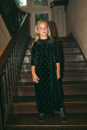 Velour Bow Maxi Dress