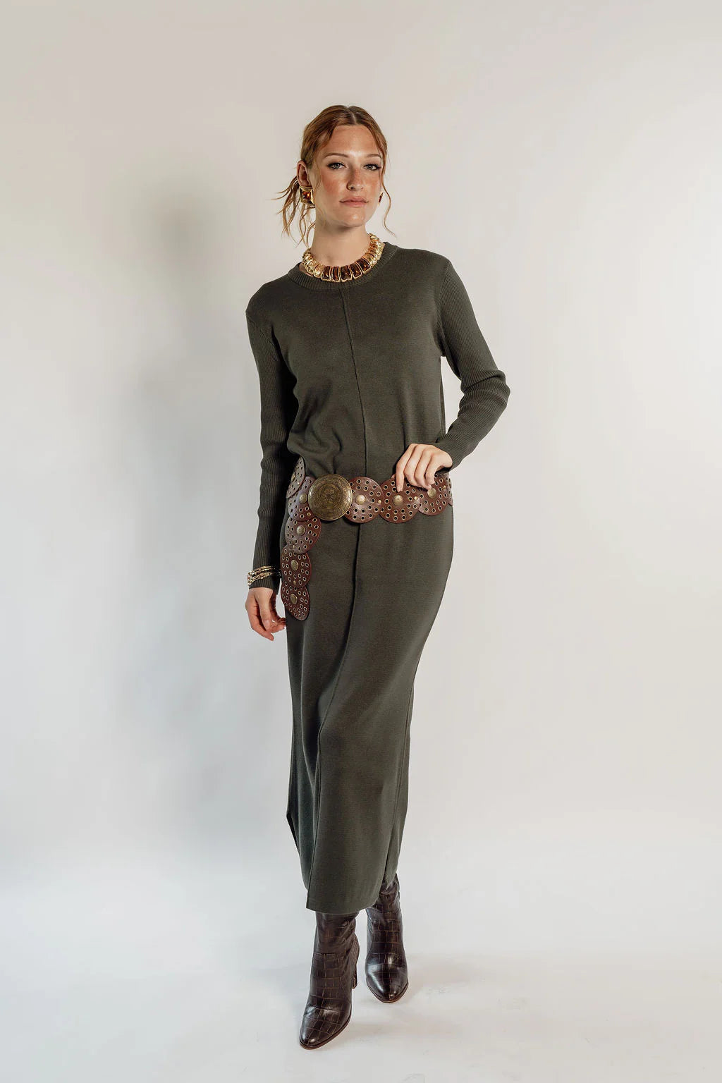 KNITTED MAXI DRESS