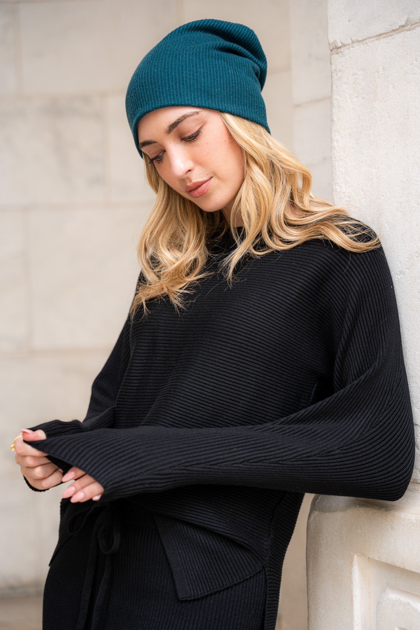 Sweater Rib Top- Black