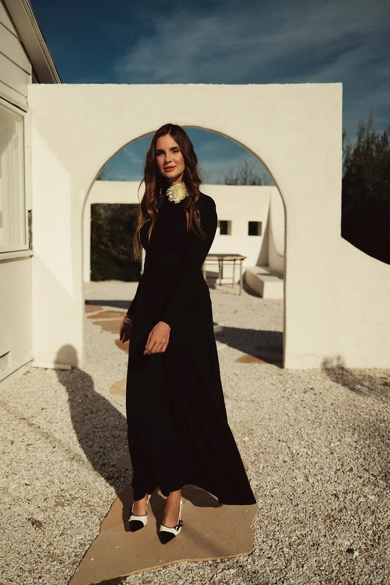 Bliss Ruched Jersey Dress Black