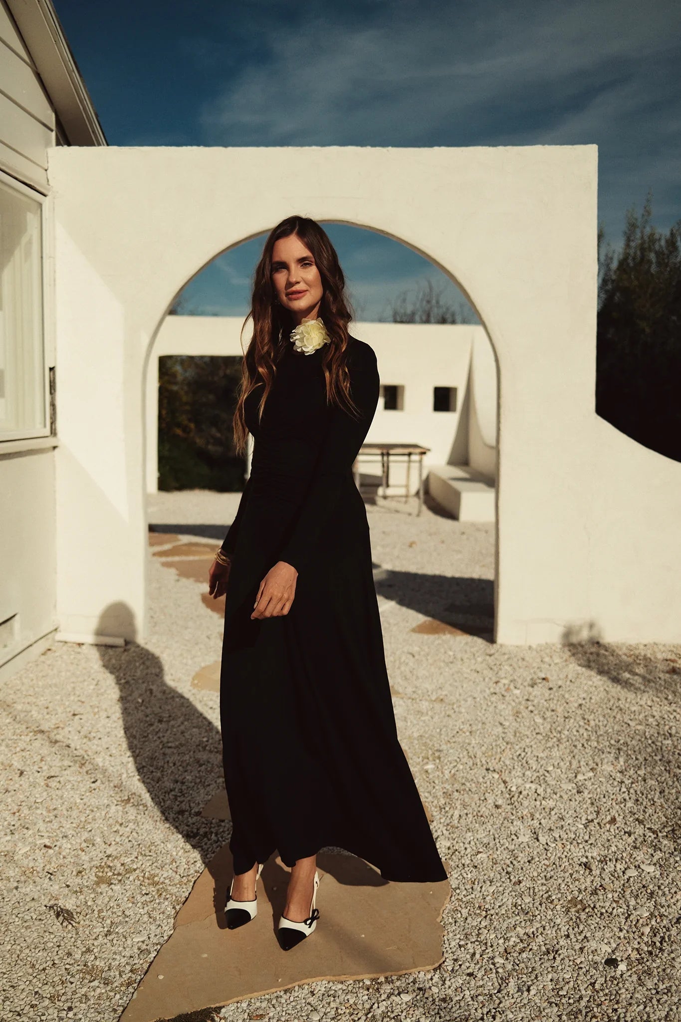 Bliss Ruched Jersey Dress Black