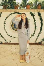 Soft Rib Dolman Sleeve Shirt