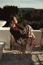 Bliss Lace Hem Skirt Light Floral