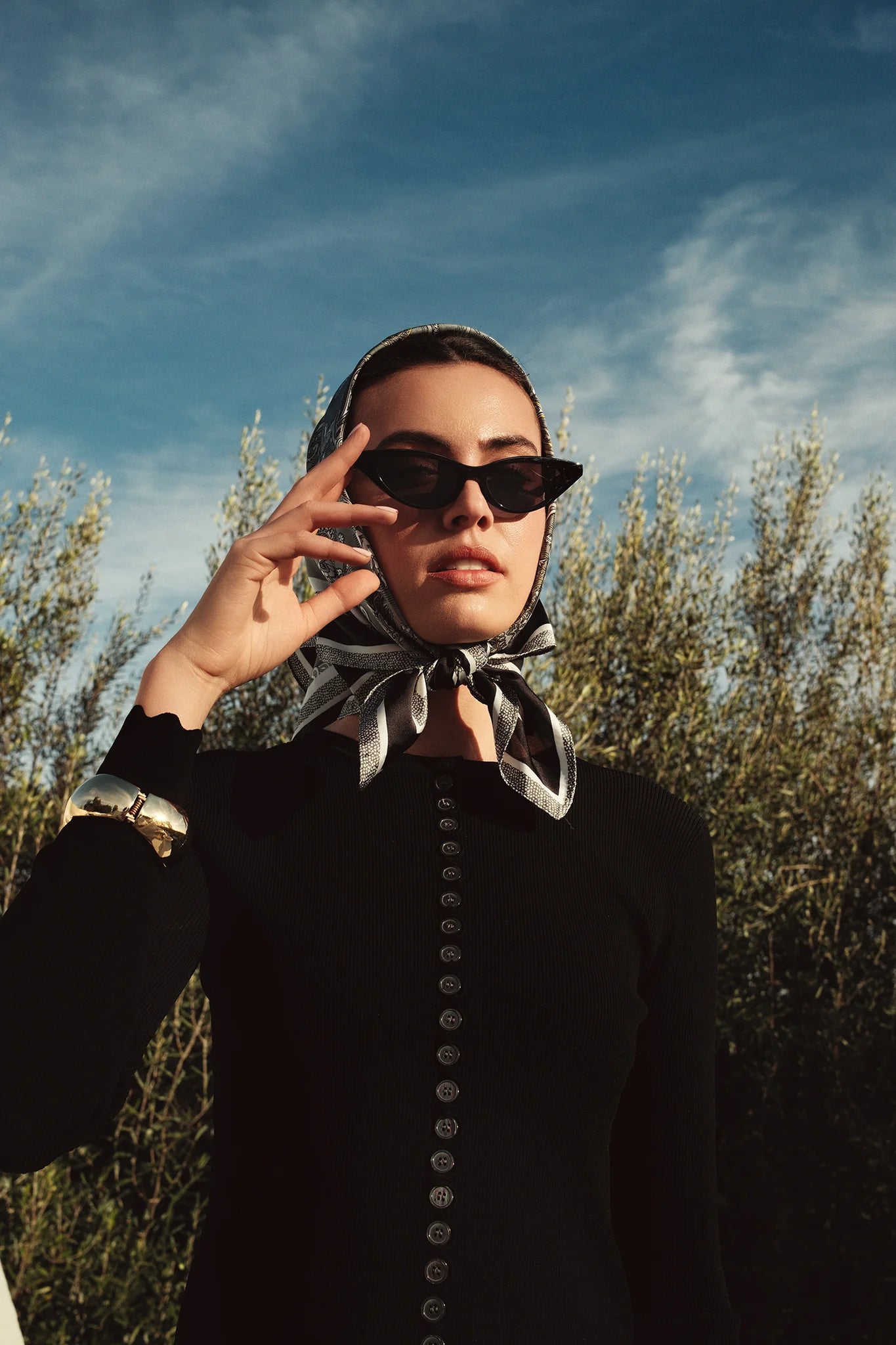 Bliss Scalloped Edge Knit Cardi Black