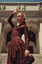 Alison Lace Skirt- Chocolate