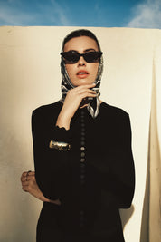 Bliss Scalloped Edge Knit Cardi Black