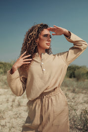 Urban Ease Front Button Top