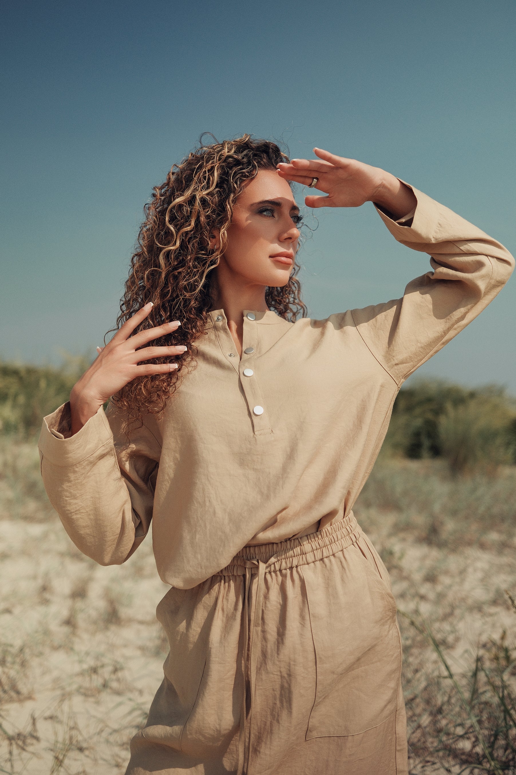 Urban Ease Front Button Top