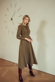 Bliss Laced Tie Dress Olive