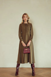 Bliss Laced Tie Dress Olive
