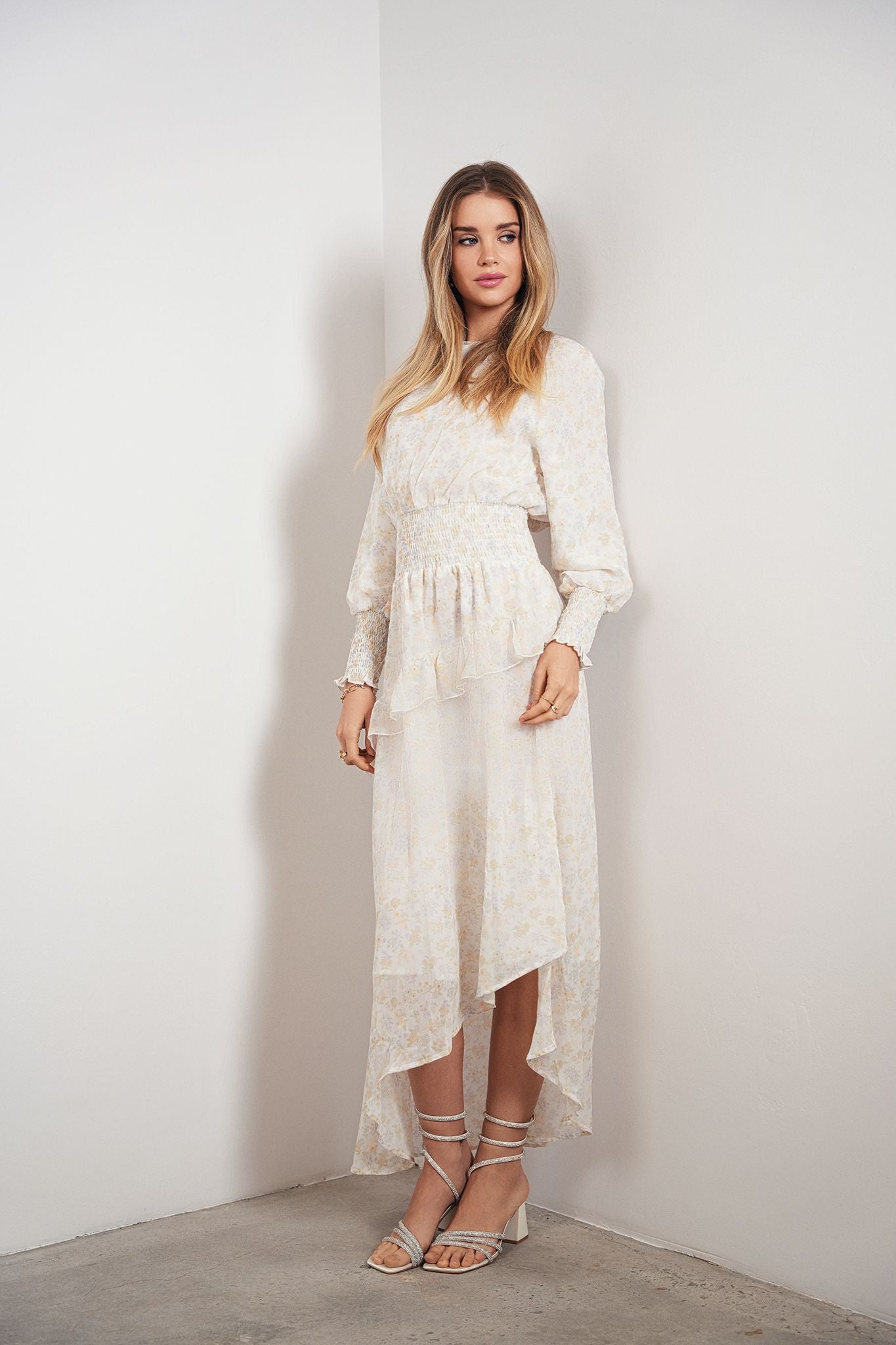 High-Low Smocked Waist Dress