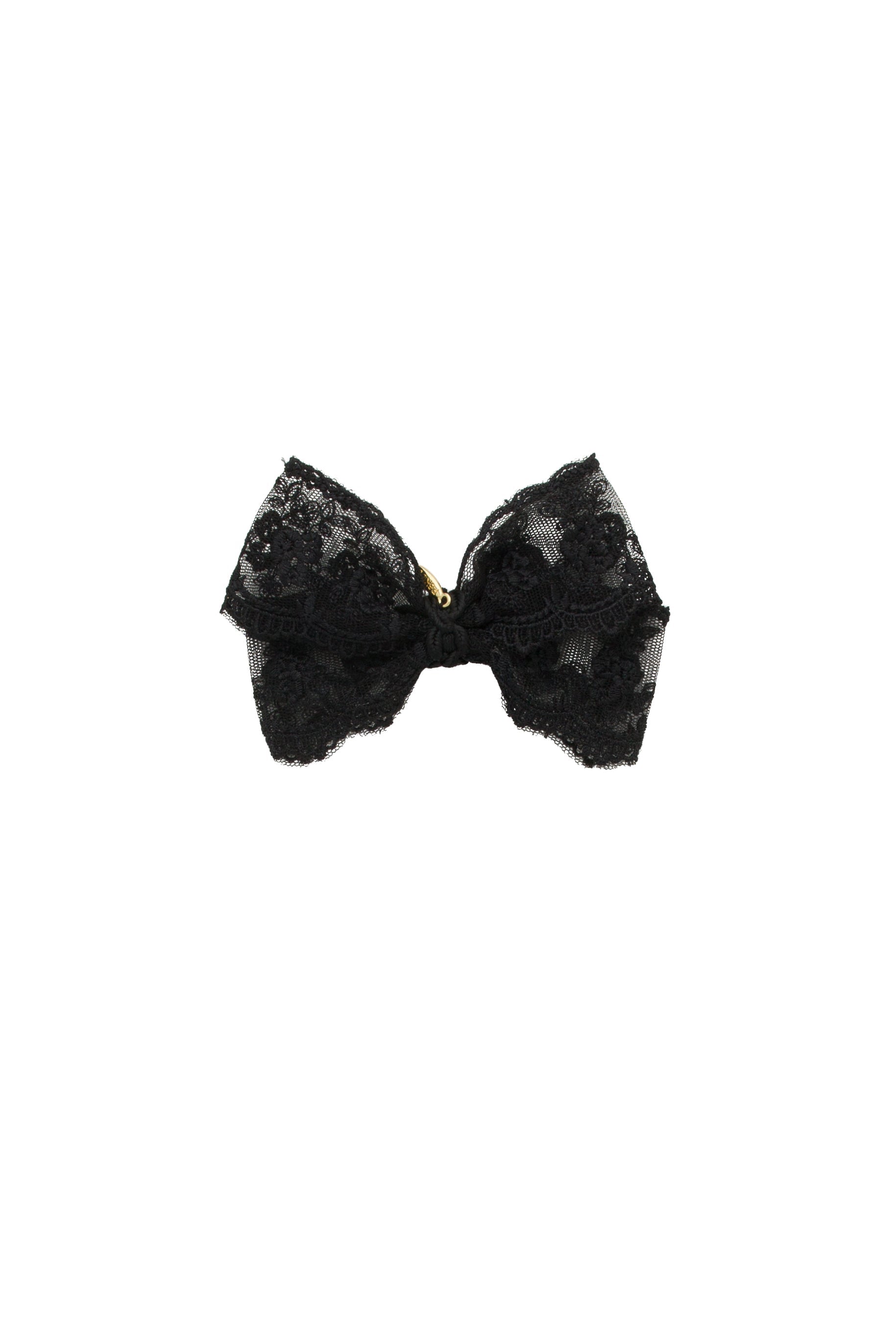 Dahlia Lace Bow Clip - Black