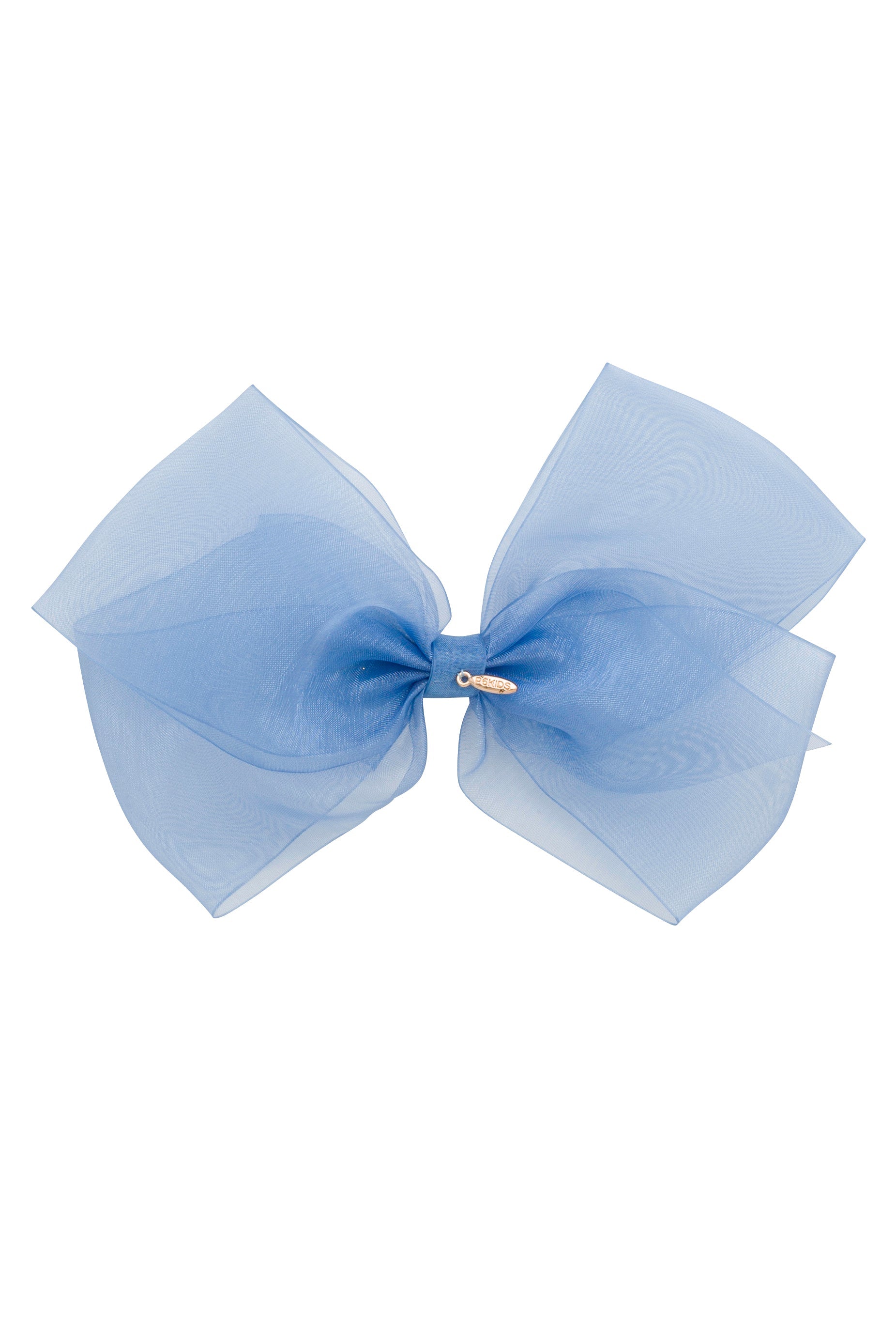 Dahlia Organza Clip - Capri Blue (Handmade in the USA!)