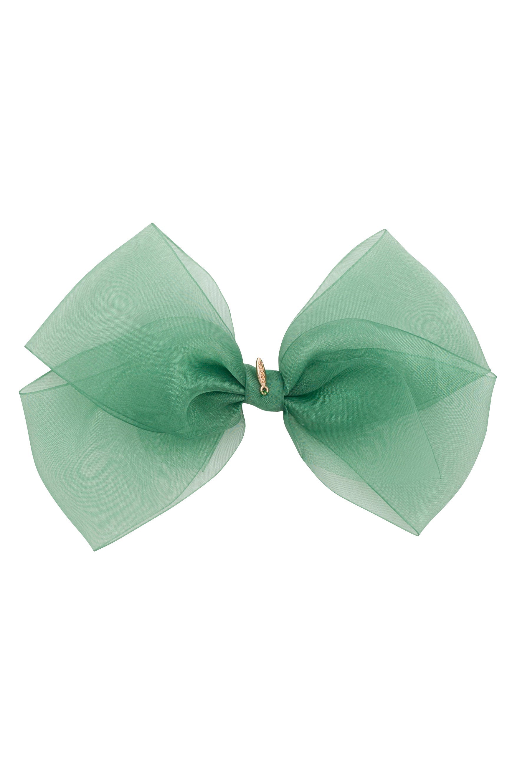 Dahlia Organza Clip - Green (Handmade in the USA!)